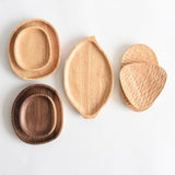 Maxbell Solid Wood Fruit Cake Plate Snacks Serving Tray Rubber Wood-24.5x15cm - Aladdin Shoppers
