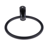 Maxbell Space Aluminum Black Wall Mount Towel Ring Holder Hanger Bathroom Organizer