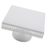 Maxbell Square Cake Stand White Iron Metal Cake Tools Wedding Table Decoation L - Aladdin Shoppers