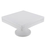 Maxbell Square Cake Stand White Iron Metal Cake Tools Wedding Table Decoation L - Aladdin Shoppers