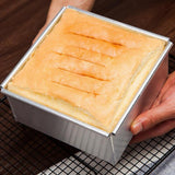 Maxbell Square Shape Cake Mold with Removable Bottom Aluminum Alloy 10 inch - Aladdin Shoppers