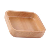 Maxbell Square Wooden Salad Bowl Refreshments Fruit Plate Noodles Rice Container L - Aladdin Shoppers