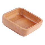 Maxbell Square Wooden Salad Bowl Refreshments Fruit Plate Noodles Rice Container M