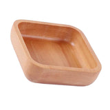 Maxbell Square Wooden Salad Bowl Refreshments Fruit Plate Noodles Rice Container M - Aladdin Shoppers