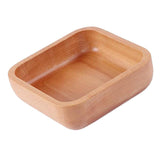 Maxbell Square Wooden Salad Bowl Refreshments Fruit Plate Noodles Rice Container M - Aladdin Shoppers