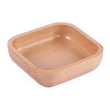 Maxbell Square Wooden Salad Bowl Refreshments Fruit Plate Noodles Rice Container S - Aladdin Shoppers