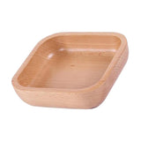 Maxbell Square Wooden Salad Bowl Refreshments Fruit Plate Noodles Rice Container S - Aladdin Shoppers