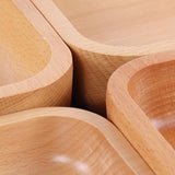 Maxbell Square Wooden Salad Bowl Refreshments Fruit Plate Noodles Rice Container S - Aladdin Shoppers
