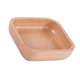 Maxbell Square Wooden Salad Bowl Refreshments Fruit Plate Noodles Rice Container S - Aladdin Shoppers
