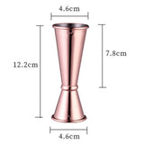 Maxbell Stainless Cocktail Jigger Wine Mixer Measuring Double Cup Bar Supplies Gold - Aladdin Shoppers