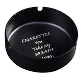 Maxbell Stainless Steel Ashtray Desktop Tabletop Trash Can Cigar Holder Rack Black - Aladdin Shoppers