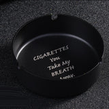 Maxbell Stainless Steel Ashtray Desktop Tabletop Trash Can Cigar Holder Rack Black - Aladdin Shoppers