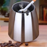 Maxbell Stainless Steel Ashtray Tabletop Smoker Cigar Ash Tray Holder Bar Supplies S - Aladdin Shoppers