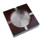 Maxbell Stainless Steel Bamboo Ashtray Personalized Ash Tray Square M - Aladdin Shoppers