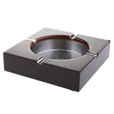 Maxbell Stainless Steel Bamboo Ashtray Personalized Ash Tray Square M - Aladdin Shoppers
