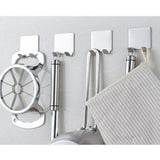 Maxbell Stainless Steel Bathroom Coat Robe Hat Towel Hanger Rack Hooks Double - Aladdin Shoppers