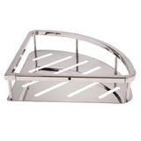 Maxbell Stainless Steel Bathroom Corner Shower Caddy Shelf #2 Bright Silver, 1 Tier - Aladdin Shoppers