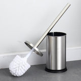 Maxbell Stainless Steel Bathroom Toilet Cleaning Brush With Long Handle Silver - Aladdin Shoppers