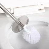 Maxbell Stainless Steel Bathroom Toilet Cleaning Brush With Long Handle Silver - Aladdin Shoppers