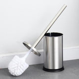 Maxbell Stainless Steel Bathroom Toilet Cleaning Brush With Long Handle Silver - Aladdin Shoppers