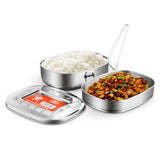 Maxbell Stainless Steel Bento Lunch Box Food Containers Storage Lids Medium - Aladdin Shoppers