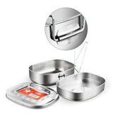Maxbell Stainless Steel Bento Lunch Box Food Containers Storage Lids Medium