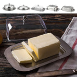 Maxbell Stainless Steel Butter Dish Serving Tray stainless steel lid - Aladdin Shoppers