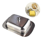 Maxbell Stainless Steel Butter Dish Serving Tray stainless steel lid - Aladdin Shoppers