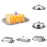Maxbell Stainless Steel Butter Dish Serving Tray stainless steel lid - Aladdin Shoppers