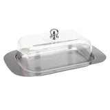 Maxbell Stainless Steel Butter Dish Serving Tray transparent lid - Aladdin Shoppers