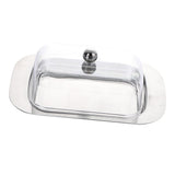 Maxbell Stainless Steel Butter Dish Serving Tray transparent lid - Aladdin Shoppers