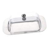 Maxbell Stainless Steel Butter Dish Serving Tray transparent lid - Aladdin Shoppers