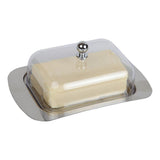 Maxbell Stainless Steel Butter Dish Serving Tray transparent lid - Aladdin Shoppers