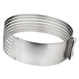 Maxbell Stainless Steel Cake Mould Adjustable Slicer Layer Baking Cutter 9-12inch - Aladdin Shoppers