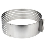 Maxbell Stainless Steel Cake Mould Adjustable Slicer Layer Baking Cutter 9-12inch - Aladdin Shoppers