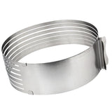 Maxbell Stainless Steel Cake Mould Adjustable Slicer Layer Baking Cutter 9-12inch - Aladdin Shoppers