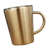 Maxbell Stainless Steel Coffee Mug Beer Mug Double Wall Drinking Mug 350ml Golden - Aladdin Shoppers