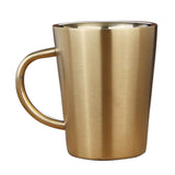 Maxbell Stainless Steel Coffee Mug Beer Mug Double Wall Drinking Mug 350ml Golden - Aladdin Shoppers