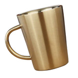 Maxbell Stainless Steel Coffee Mug Beer Mug Double Wall Drinking Mug 350ml Golden - Aladdin Shoppers