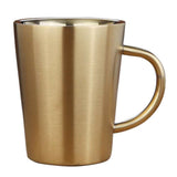 Maxbell Stainless Steel Coffee Mug Beer Mug Double Wall Drinking Mug 350ml Golden - Aladdin Shoppers