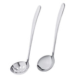 Maxbell Stainless Steel Colander Soup Ladle Hot Pot Scoop Kitchen Cooking Utensils L