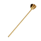 Maxbell Stainless Steel Creative Straw with Stirring Spoon Heart-shaped Gold - Aladdin Shoppers