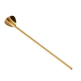 Maxbell Stainless Steel Creative Straw with Stirring Spoon Heart-shaped Gold - Aladdin Shoppers