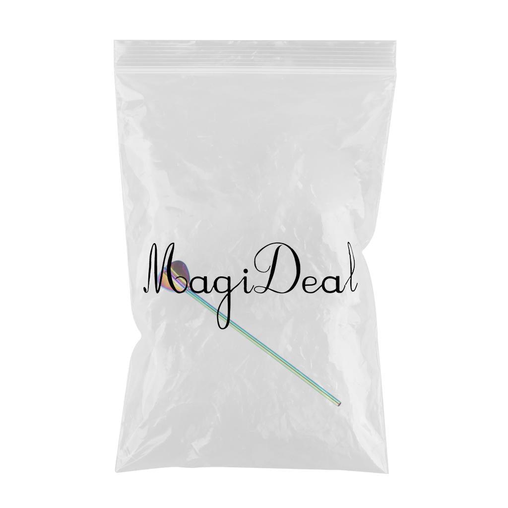 Maxbell Stainless Steel Creative Straw with Stirring Spoon Heart-shaped Multicolor - Aladdin Shoppers