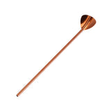 Maxbell Stainless Steel Creative Straw with Stirring Spoon Heart-shaped Rose Gold - Aladdin Shoppers