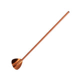 Maxbell Stainless Steel Creative Straw with Stirring Spoon Heart-shaped Rose Gold - Aladdin Shoppers