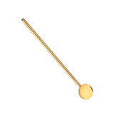 Maxbell Stainless Steel Creative Straw with Stirring Spoon Round Gold - Aladdin Shoppers