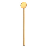 Maxbell Stainless Steel Creative Straw with Stirring Spoon Round Gold - Aladdin Shoppers