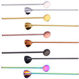 Maxbell Stainless Steel Creative Straw with Stirring Spoon Round Silver - Aladdin Shoppers