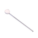 Maxbell Stainless Steel Creative Straw with Stirring Spoon Round Silver - Aladdin Shoppers